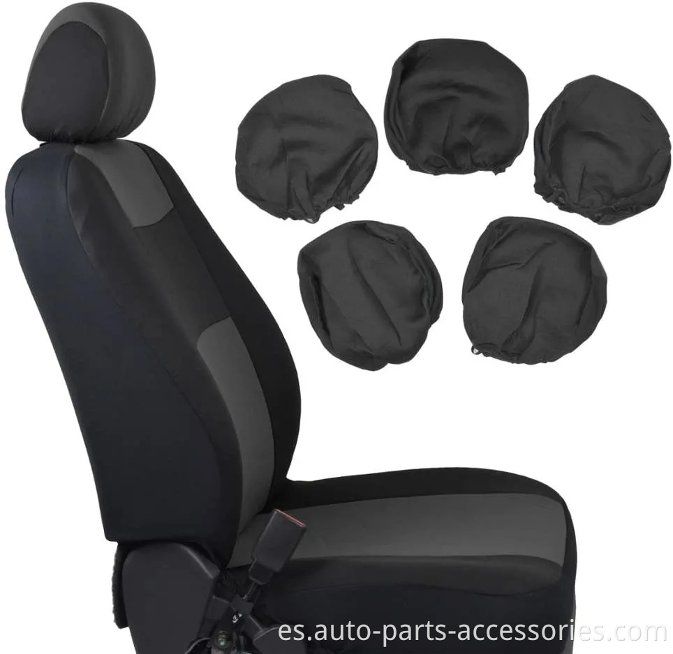 Cubierta de asiento de 9 piezas de tela plana universal, (negro) (, ajuste la mayoría de los automóviles, camiones, SUV o furgoneta)